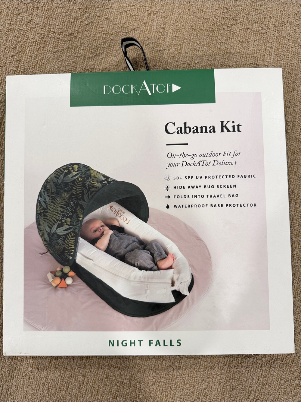 DockATot Cabana Kit - Night Falls (Black and Green)